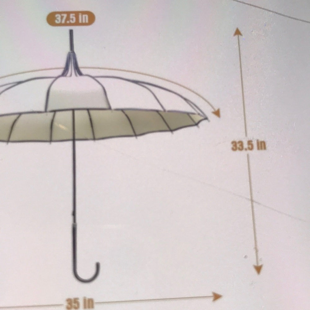 Elegant Cream and Black Women's Umbrella - Picture 5 of 5